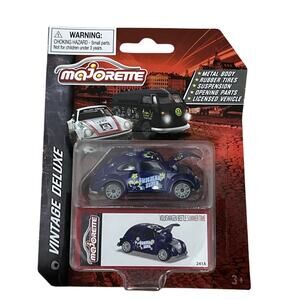 Majorette DieCast Vintage Volkswagen Beetle Summer Time Purple Punch Buggy New